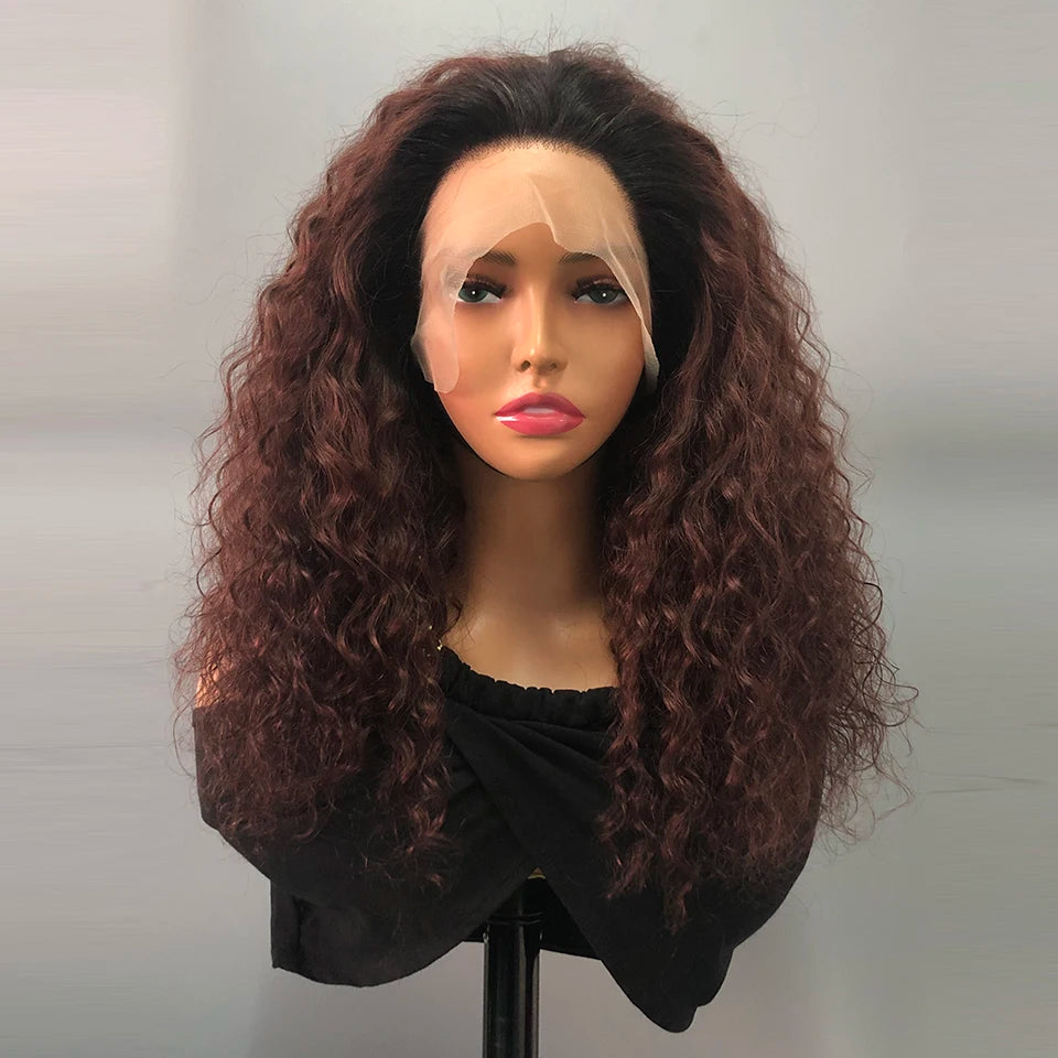 Wholesale 100% Brazilian Human Hair Glueless Lace Front Wigs Peruvian Curl Human Hair Transparent Lace Front Wig for Black Women