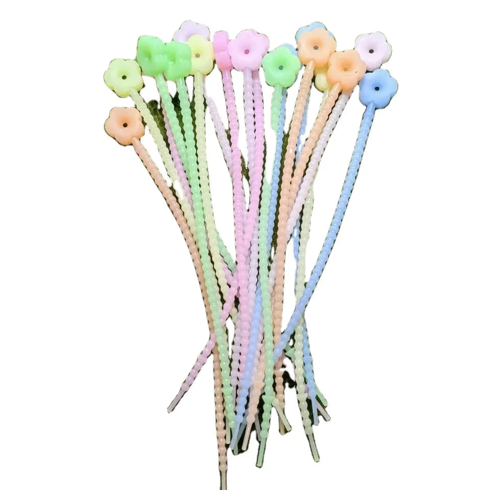 100Pcs Glow in Dark All-Purpose Bag Sealing Clip Reusable Household Snake Straps Rabbit Bear Cat Paw Flower Silicone Twist Ties