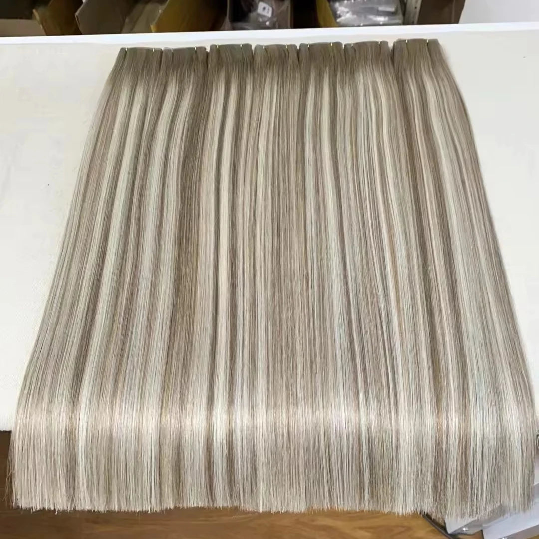 Top Quality Virgin Human Hair Super Thin Invisible Genius Weft Hair Extensions