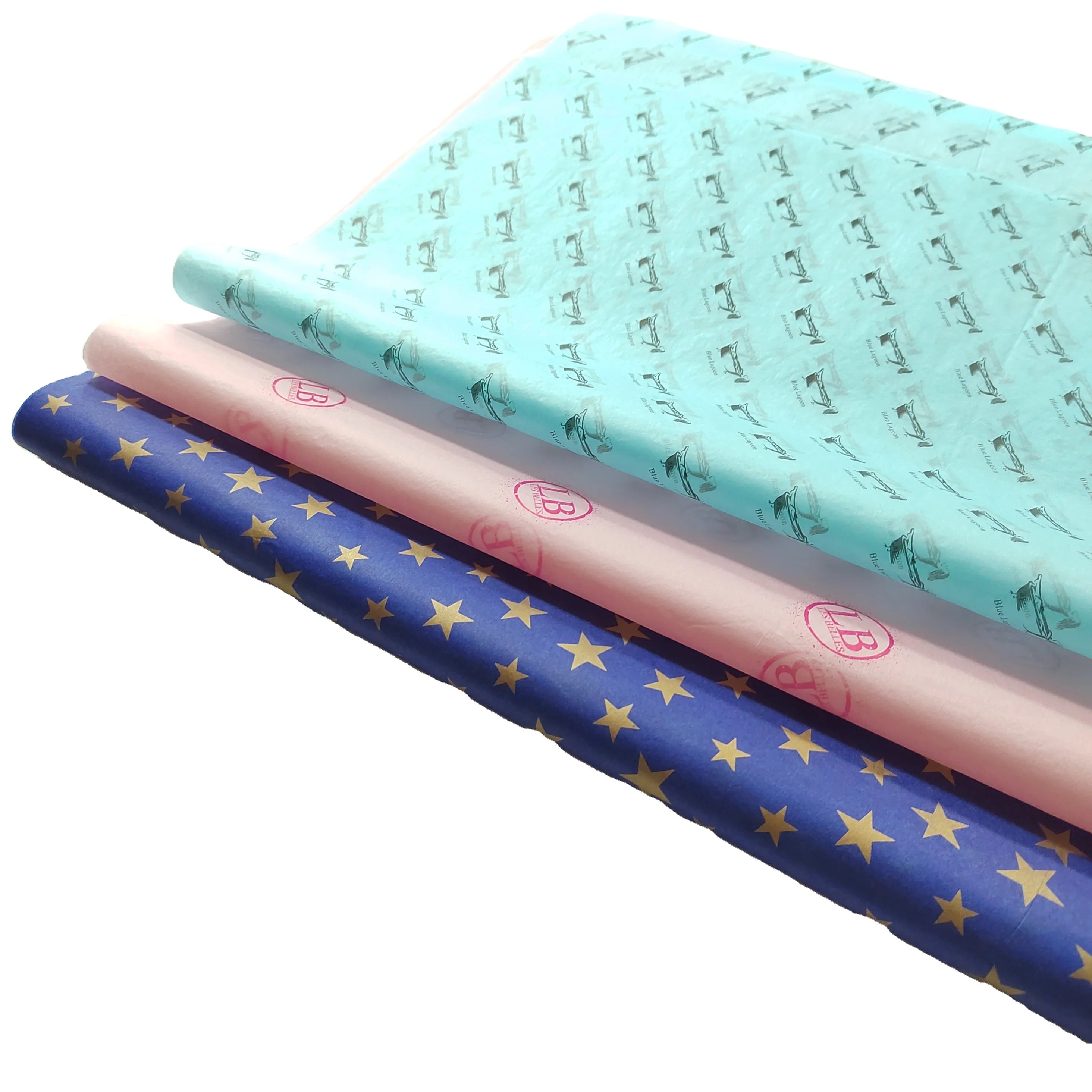 Custom logo Silk Tissue Printed Brand Color Tissue Paper Wrapping for Garment