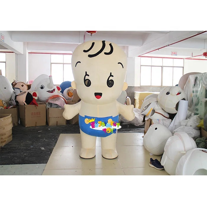 Guangzhou Factory Customized Inflatable Cute Boy Cartoon Mascot Costume Funny Boy Party Adult Mascot Costume for Sale