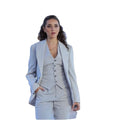 Grey Women Suits Blazer Peaked Lapel Women Business Femenino Custom Made Suit Female Formal Work Office Daily Wear 3 Piece Sets