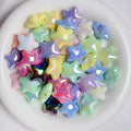 Fashion Uv Color Plating 20mm Stars Shape Plastic Beads  Wholesale Fancy Spacer Acrylic Uv Beads for Jewelry Making