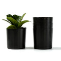 Yicai Melamine Plant Pot Home Gardening Garden Black Round Floor Planters Flower Pots