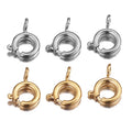 Wholesale 5 ~18 mm 316L Stainless Steel Spring Buckle with Gold Snap Hook Jewelry Findings & Components for Handmade Jewelry