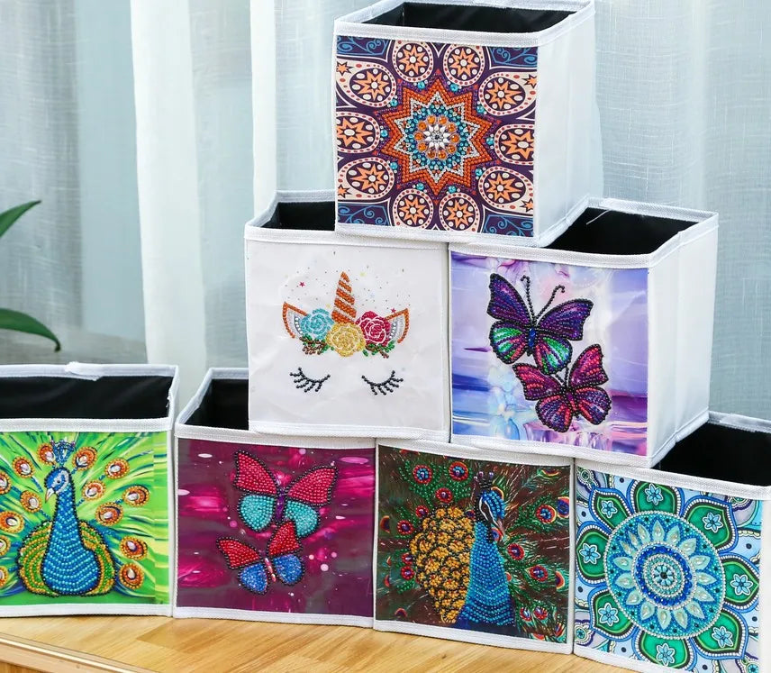 New DIY Diamond Painting Creative Magical Diamond Round Resin Diamond Special Shaped Storage Box Canvas Bag Handpainted Crafts