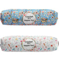 Looen New Blue Color Empty Crochet Bag White Oval Knitting Storage Bag Crochet Hook Organizer Bags