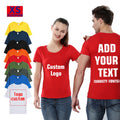 Custom Logo 100% Cotton Heavyweight T-Shirts for Men Oversized 180GSM 180g Knitted Plus Size Casual Plain T-Shirts Blank Design