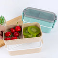 Microwave Lunch Box Wheat Straw Healthy Plastic 2 Layers and School Lunch Box and Water Bottle for Kids Factory Direct