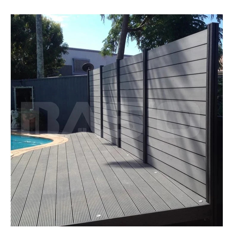 Cheap Outdoor Building Materials Privacy Fence Wood Composite Wpc Decorative Garden  6ft Wpc  Fencing