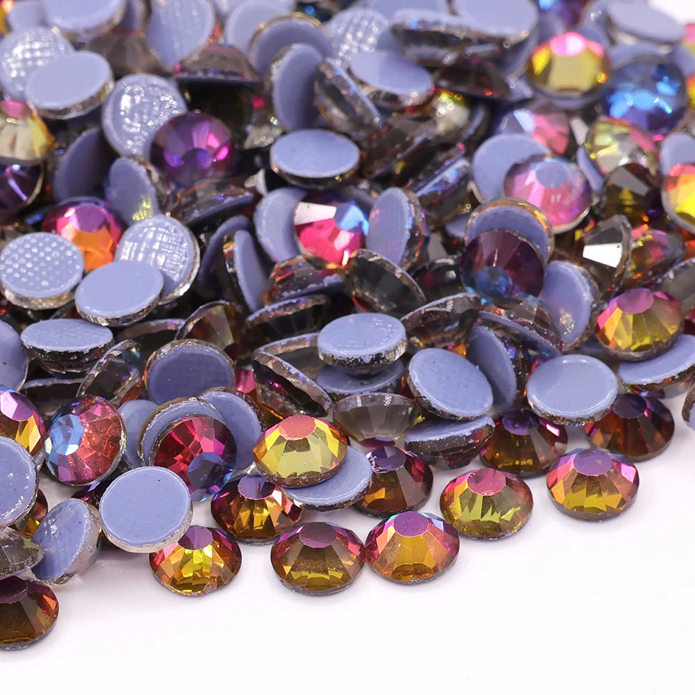 CJ Hot Sale Loose Flat Back Rhinestones Bulk Crystal Fashion Ss4 Ss6 Ss8 Hot Fix for Shoes Bags Nail Art Wholesale