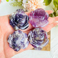 Natural Dream Amethyst Healing Crystal Labradorite Quartz Roses Flower Energy Stone for Decoration