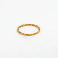Fenny 18K Gold Plated Wholesale Tarnish Free Classic Vintage Twisted Rope Stainless Steel Finger Ring Trendy for Women