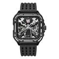 Square Watch for Men Business Waterproof Stainless Steel Skeleton Mechanical Watches FW-6540 MegaBDM
