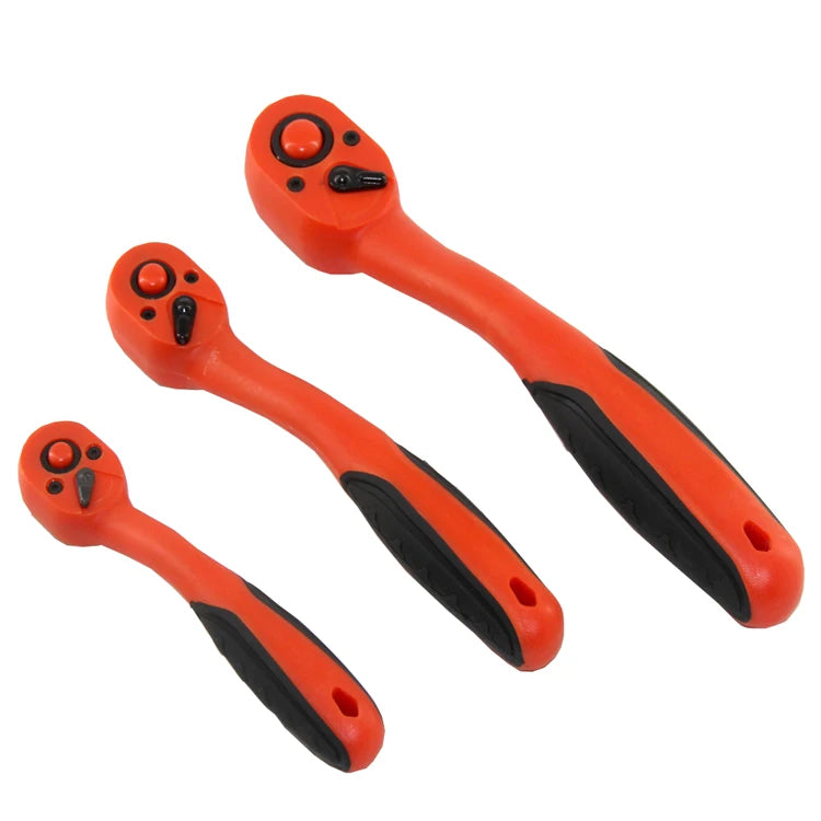 YUHANG 10-Inch Plastic Body Composite Quick-Release Ratchet with 1/2 3/8 1/4 Inch Drive Carbon Steel OEM Customizable for DIY