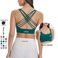 Xsunwing New Cross Back Fitness Yoga Bra Gym Crop Top Sportswear Sexy High Impact Plus Size Underwear Women Sports Bra WDQ2010