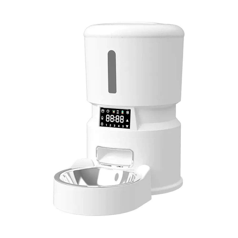 OEM Smart Pet Feeder 4 L Stainless Steel Plastic Automatic Dog Cat Feeder Adjustable Settings Leak Proof Design Battery Operated