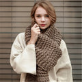 Brand Women Winter Scarf Warm Solid Long Handmade Scarves Bufandas Mujer Foulard Femme Hijab