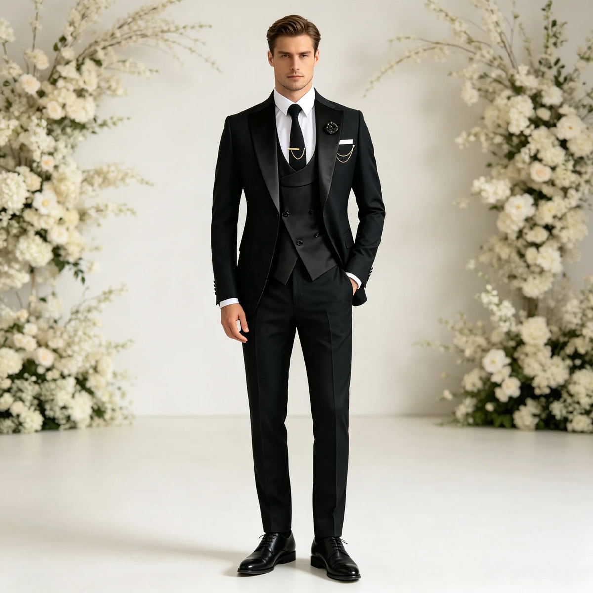 Wholesale Customization Quality Plus Size Men's Business Banquet Suit Multi-Color 3Pieces Set Double Breasted Breathable Suit MegaBDM