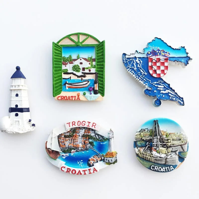 Croatia Flag Zagreb Korcula Travel Gifts DUBROVNIK ZADAR Fridge Magnet SPLIT ROVINJ MLINI Souvenir Custom Fridge Magnets Croatia
