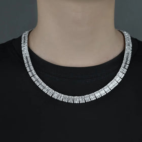 Personalized Brass Fine Jewelry Cubic Zirconia Charms Chains for Men's Wedding Party Necklace
