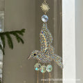 JOJO Design New Home Decoration Pendant Hummingbird Sun Catcher Crystal Wind Chime Cross-Border Direct Supply