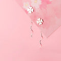 Small Four Leaf Clover Shape Ear Threader Dangle Drop Earrings 925 Sterling Silver Fashion Jewelry for Women