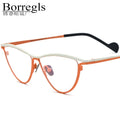 Borregls Colorful Titanium Glasses Frame Women New Designer Cat Eye Eyeglasses Spectacle High Quality Optical Cateye Eyewear