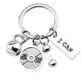 Hot-Selling Fitness Equipment for Men Women Couples Dumbbells Kettlebells Keychain Made Metal for Cross-Border Foreign Trade