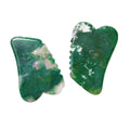 Huiying Jagged square shape shaped Gua Sha Scraping Massage Face face moss agate Guasha Board Scraper Tool