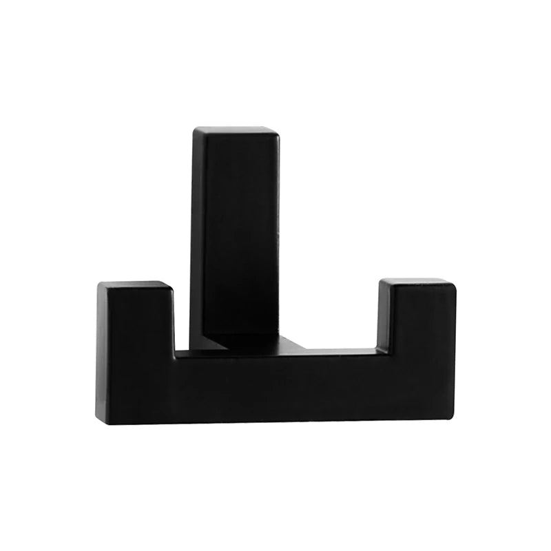 Daili Rustic Black Vintage Double Hangers Zinc Alloy Coat Hook Wall Mounted Bathroom Towel Hooks for Clothing Use