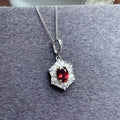 Low MOQ Friendship 925 Sterling Silver Natural Garnet Jewelry Chains and Women Necklace for 2