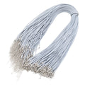 1.5mm Waxed PU Necklace Chain with Lobster Claw Clasp Round & Vintage Style for Pendants Bracelets Jewelry Making