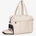 Weekender Fluffy Sports Quilted Nylon Puffer Tote Personal Item Bag for Airlines Overnight Bag Gym Bag