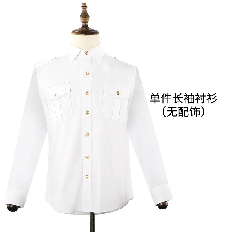 Men's Summer Security Work Clothes Captain Uniform for Flight Attendants for Guards