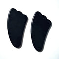 DIY Natural Body Black Obsidian Jade Stone Mushroom Gua Sha Jade Stone Massage Tool