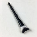Private Label All Black Pink Fluffy Luxury Curved Swoop Lash Extension Black Lash Cleansing Brush With Drying Stand
