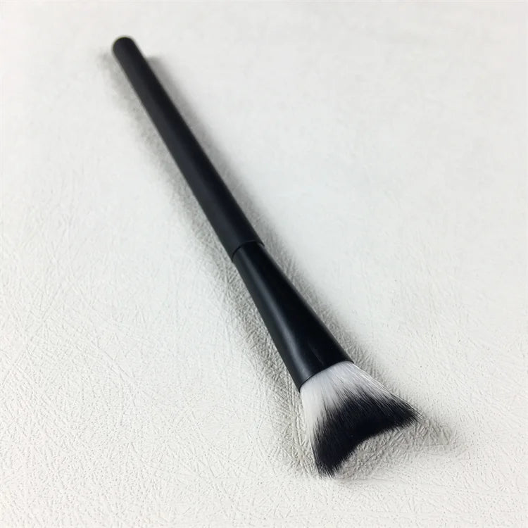 Private Label All Black Pink Fluffy Luxury Curved Swoop Lash Extension Black Lash Cleansing Brush With Drying Stand