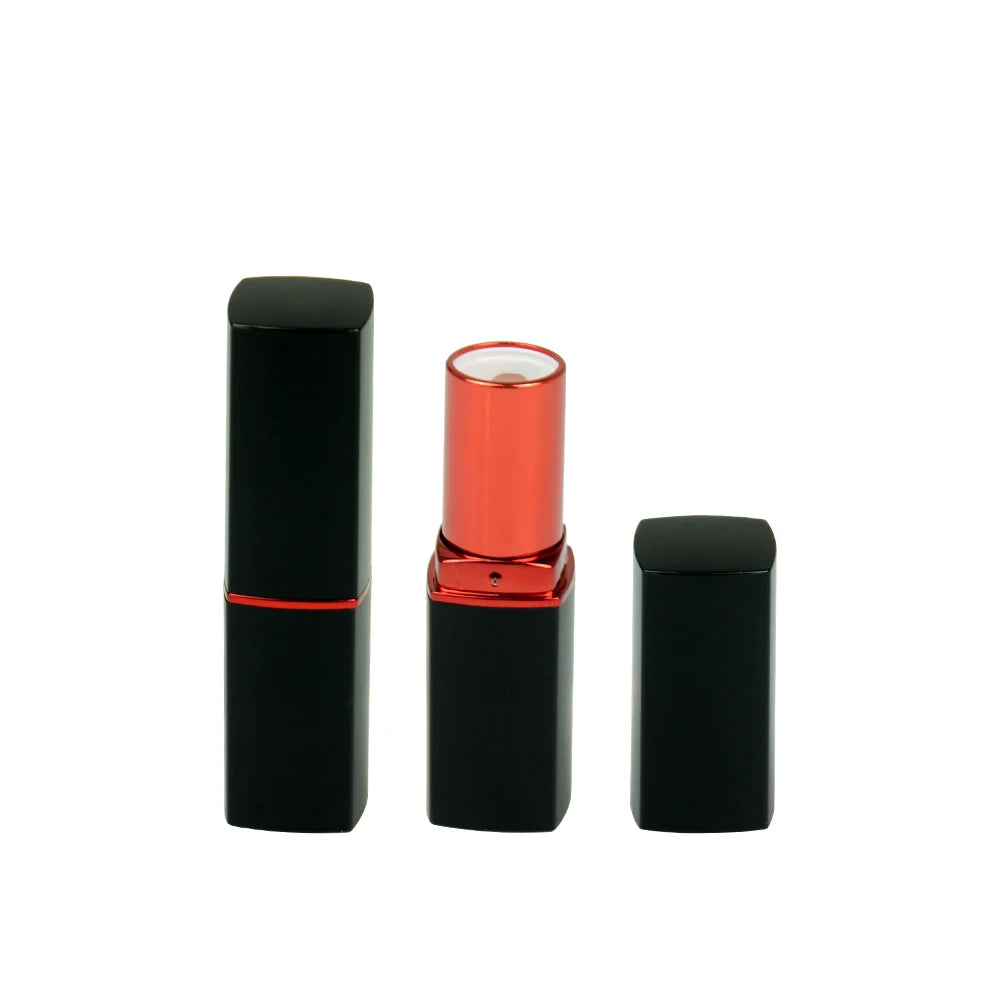 Factory Wholesale Customized Nice Quality square Matte Black Plastic Lipstick case