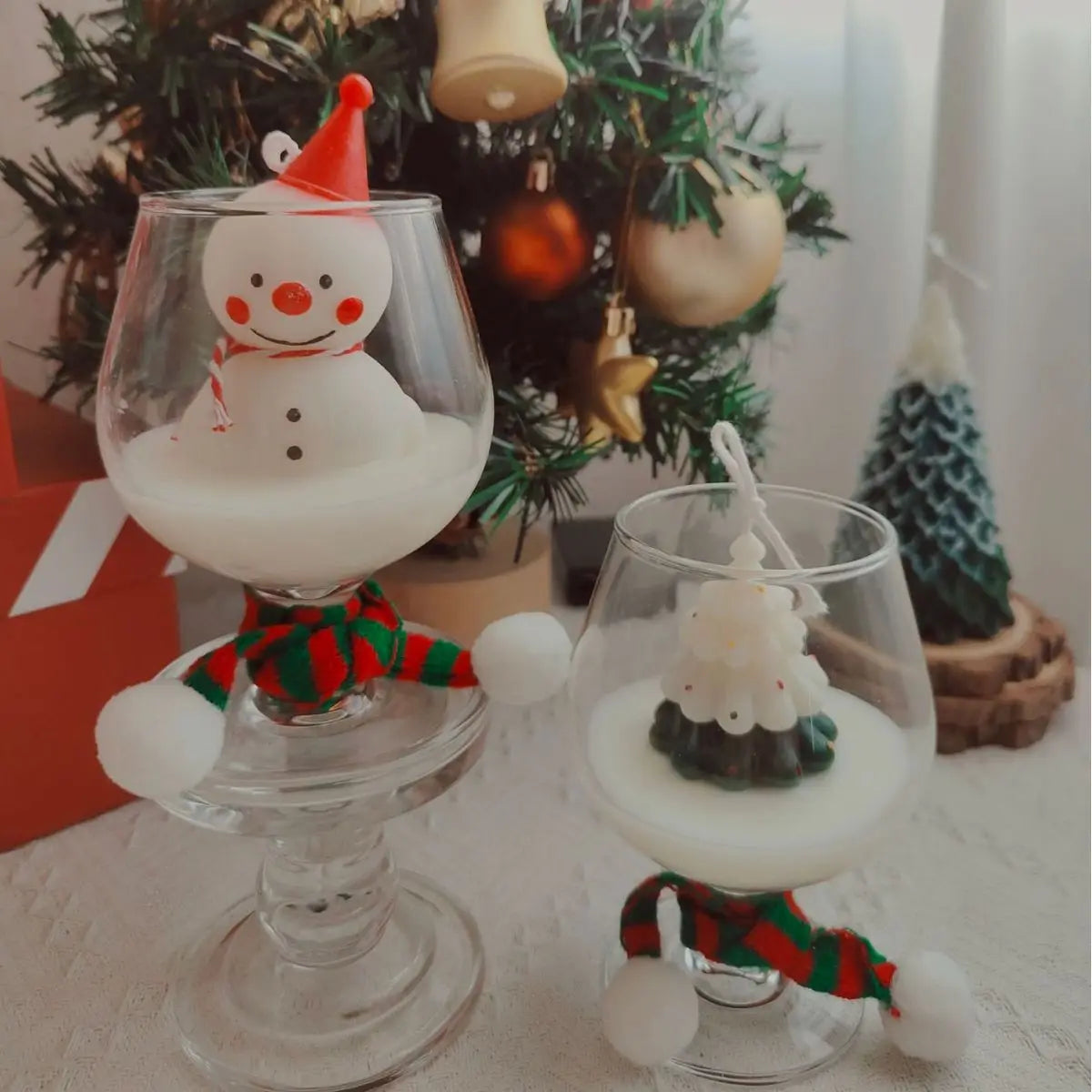 Christmas Candles Melted Snowman Ice Cream Cups Cross-border Creative Gifts Holiday Decorations Handmade Christmas Decorations