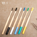 MR.E Biodegradable Wholesale Wooden for Charcoal Toothbrush with Soft/Medium Bristles Custom Logo for Home & Travel Use