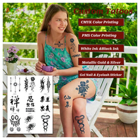 Custom Small Juice Ink Tattoo Sticker Long Lasting Semi Permanent Tattoo
