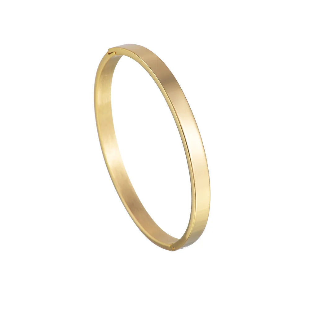 Stainless Steel Gold Plating Couples Bracelets Classic Bangles