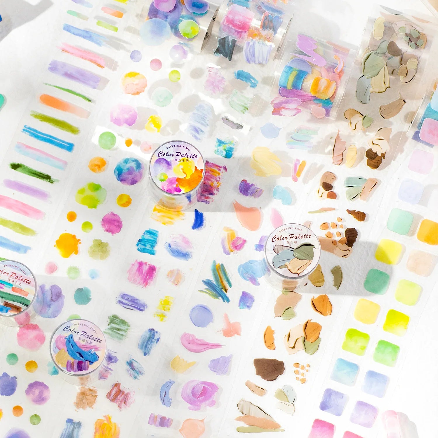 1 Roll Waterproof PET Tape from Life Palette Series for DIY Material Decoration Masking Featuring Loop Stickers Rubber Adhesive