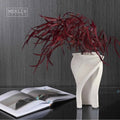 Merlin Living 3D Printing Nordic Vase White Vase Tabletop Ceramic Vase Flower Home Decoration Chaozhou Ceramic Factory