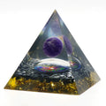 Tigereye Rose Amethyst Polished Orgone Pyramid Set Nautical Style Reiki Chakra Meditation Crystals EMF Protection Healing Model