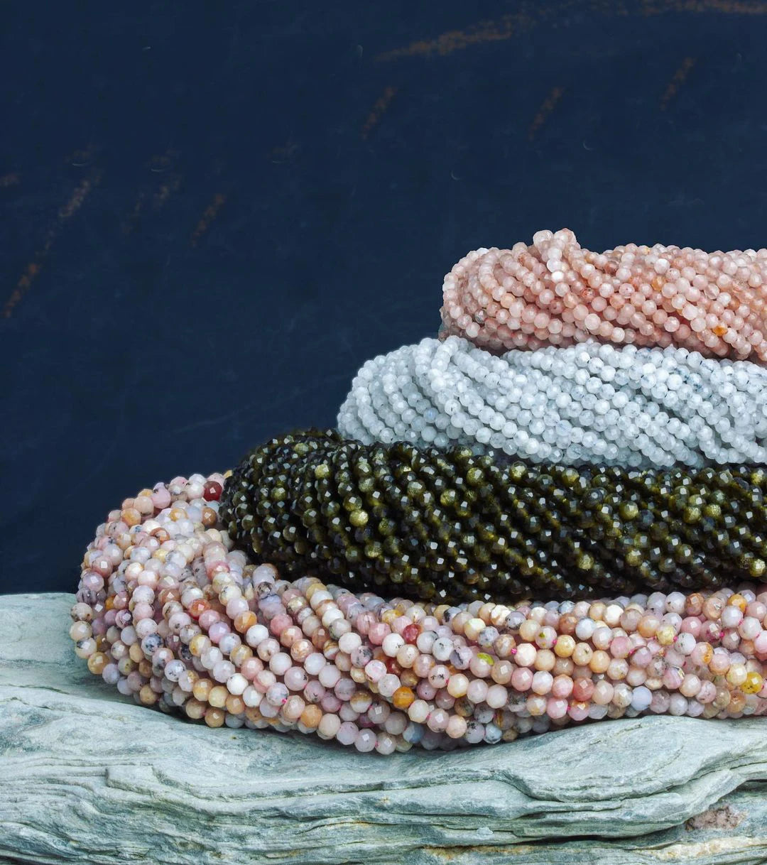 Wholesale 3mm Gemstone Faceted Beads Loose Round Natural Faceted Stone Beads for Jewelry Making