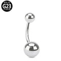 ASTM F136 Titanium Wholesale Simple Navel 2 Balls Externally Treaded Belly Button Body Piercing Jewelry