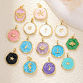 Factory Custom DIY Electroplated Copper Gold Jewelry Charm Heart Cross Star Moon Necklace Pendant for Jewelry Making
