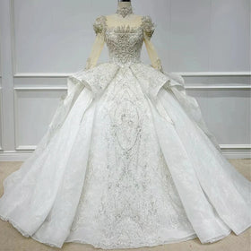 Luxury Modern High Neck Wedding Dresses for Women Jancember Wn075